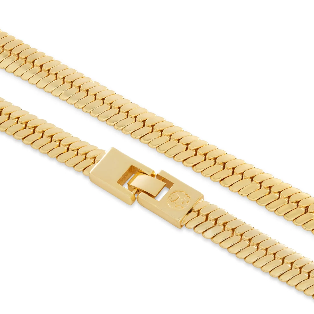 Solid Gold 10mm tykk fiskebeinskjede