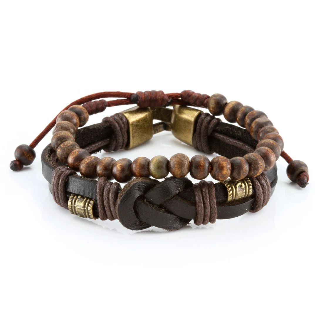 Parure de bracelets en bois Hide par MARZ