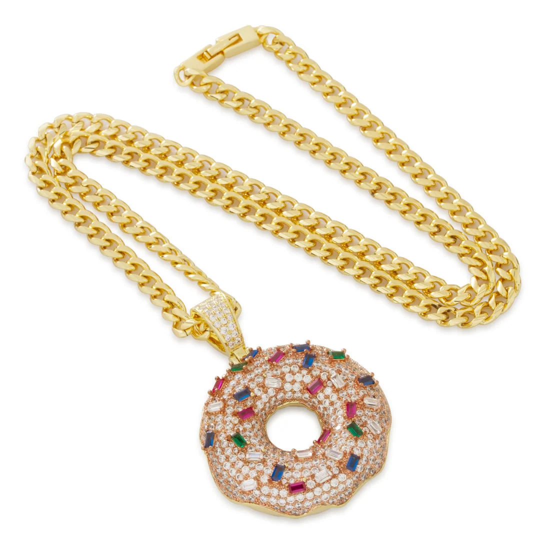 Roze donut-ketting
