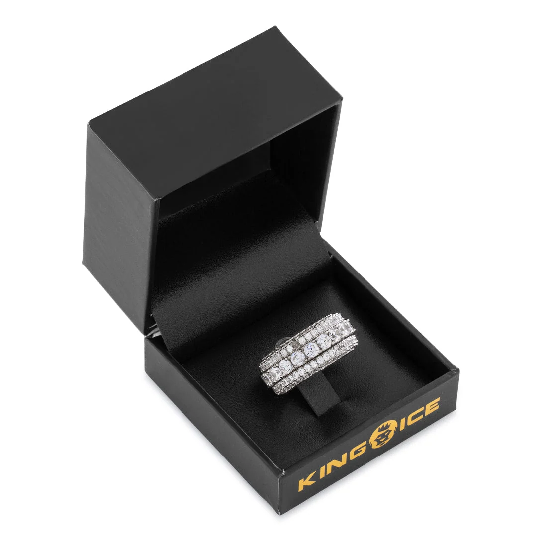 Brilliant-Cut Icy Spinner Ring
