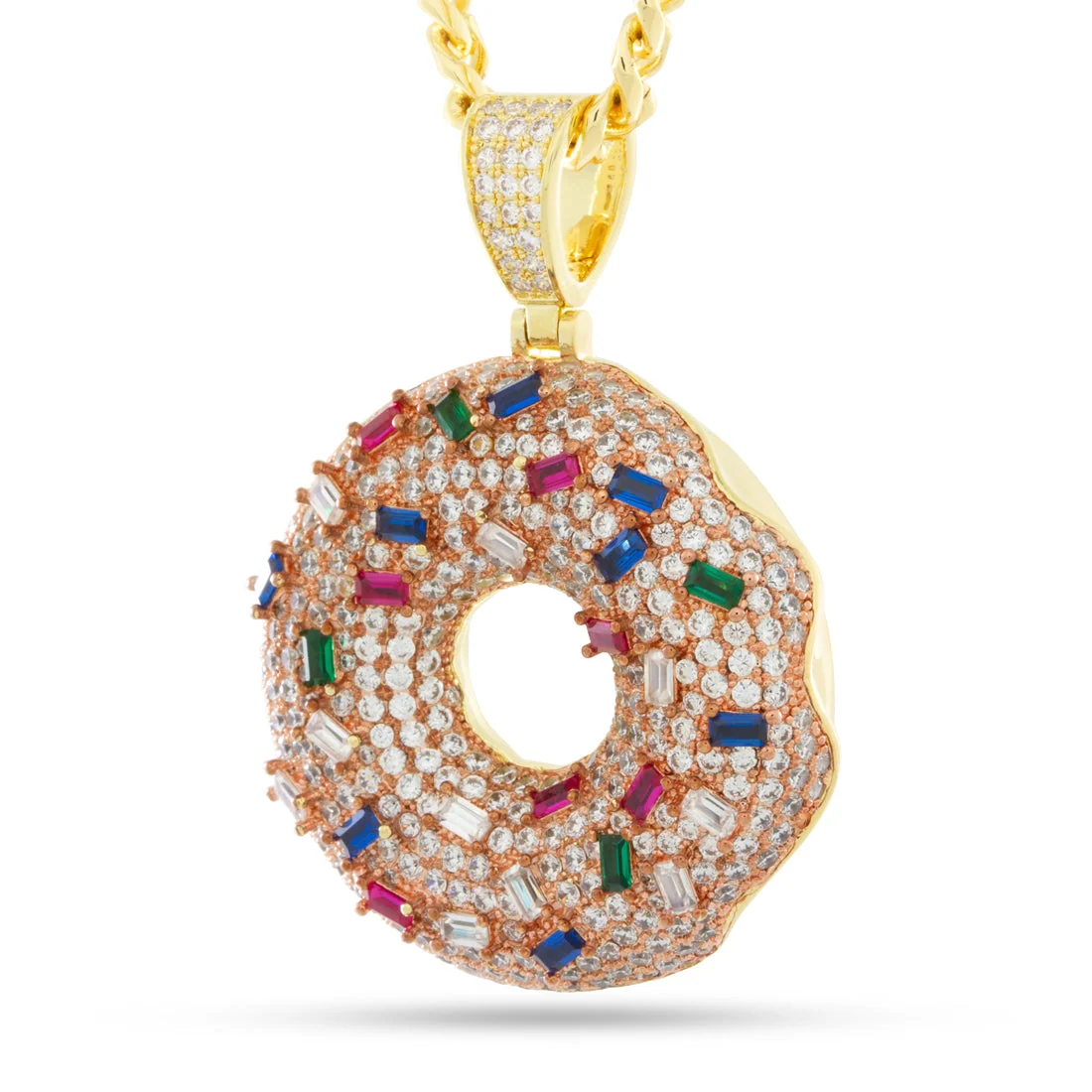 Roze donut-ketting