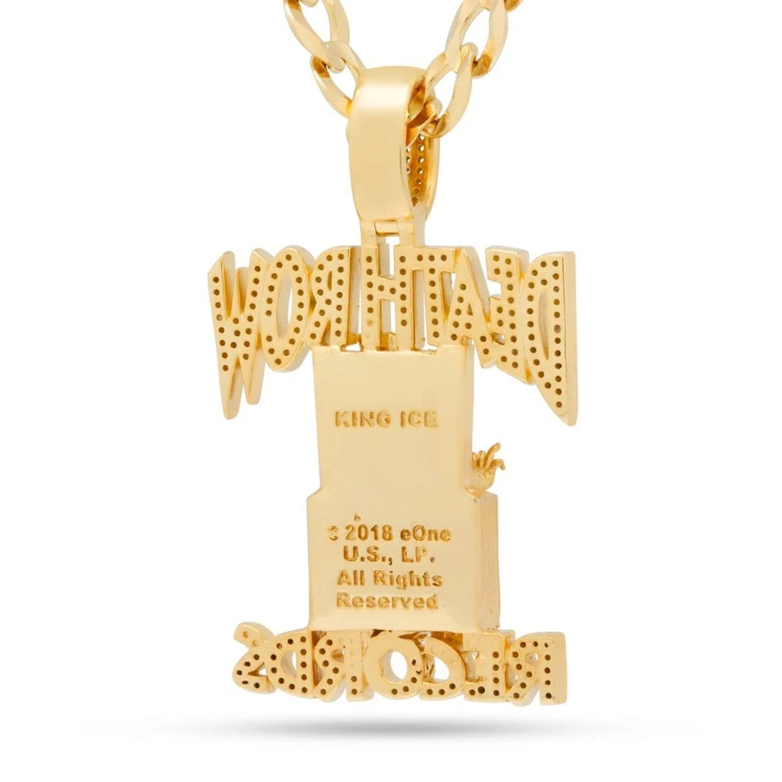 Death Row Records x King Ice - Solid Gold Iced Logo Necklace