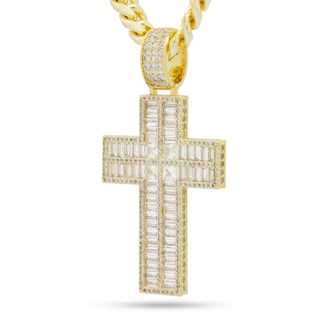 Naszyjnik Baguette Cut Cross