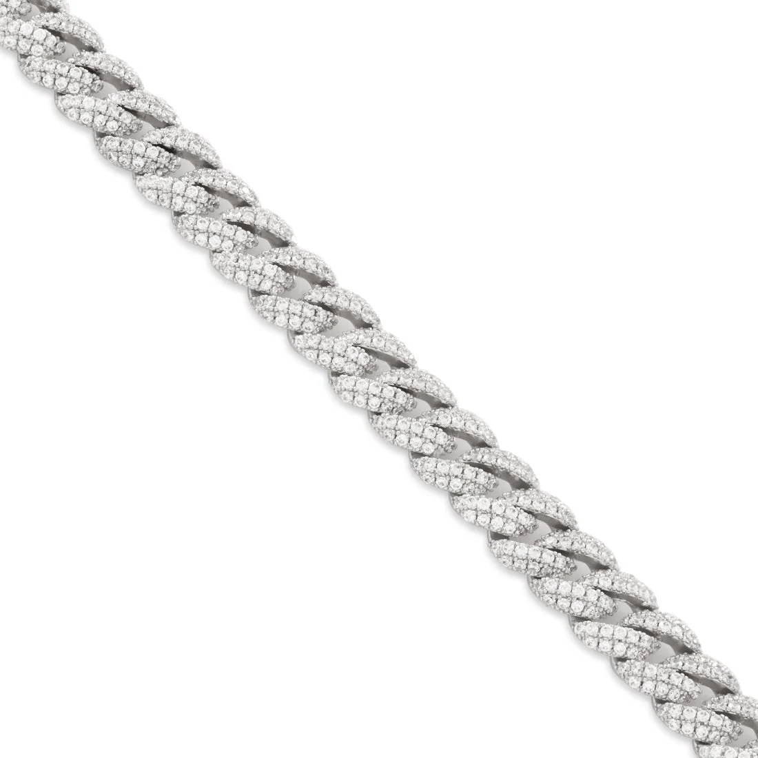 12mm Iced Diamond-Cut Miami Cuban Link Choker Chain