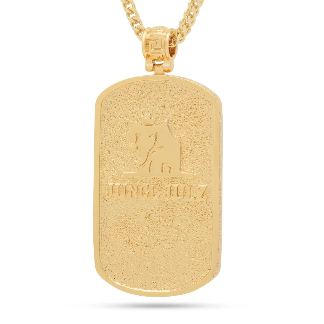 Iced Dog Tag Halskette