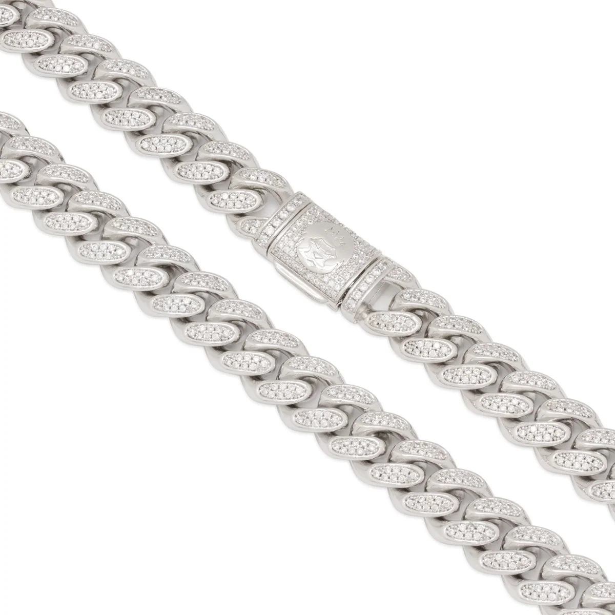 12mm Iced Miami Cuban Link-kæde