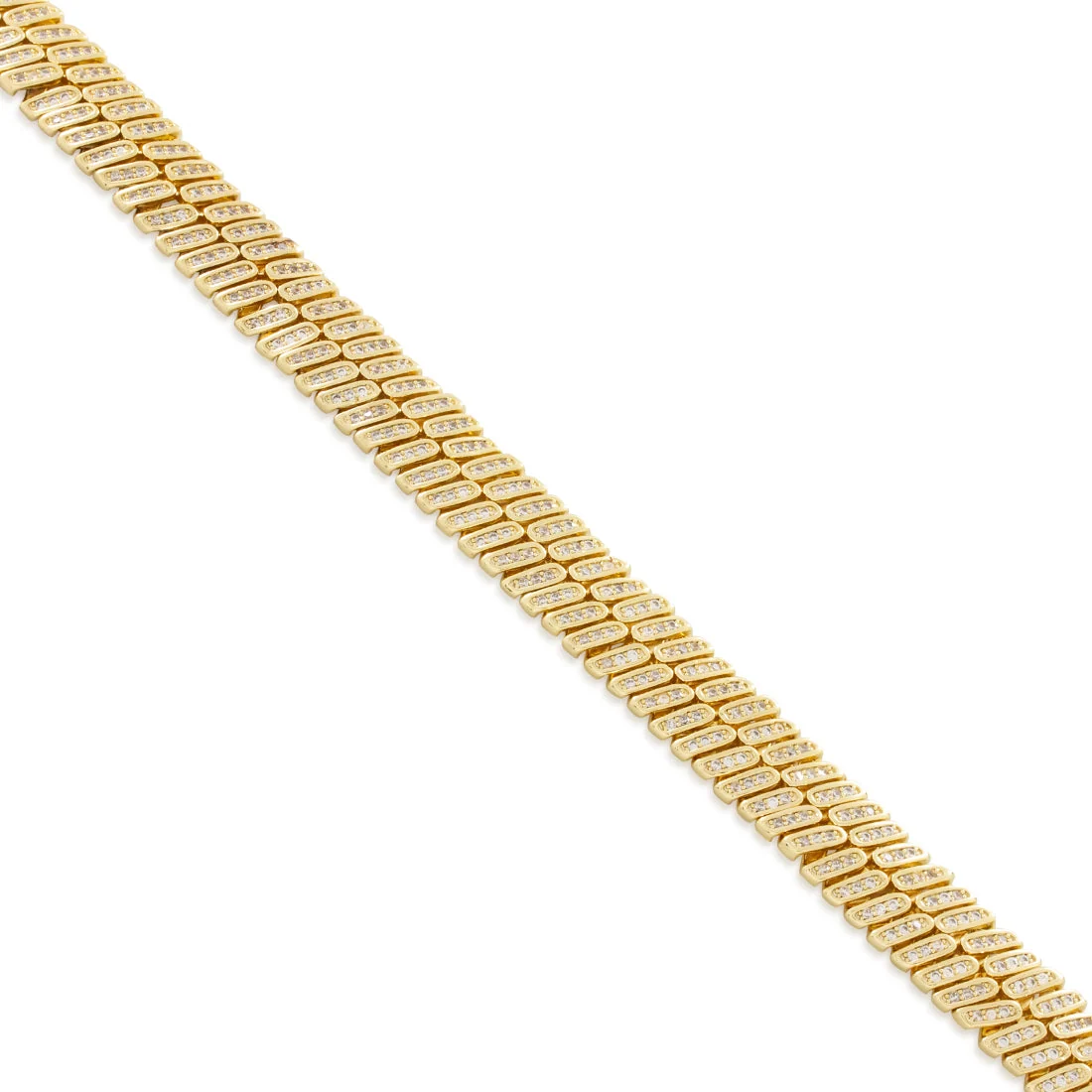 12mm Iced Herringbone-ketting