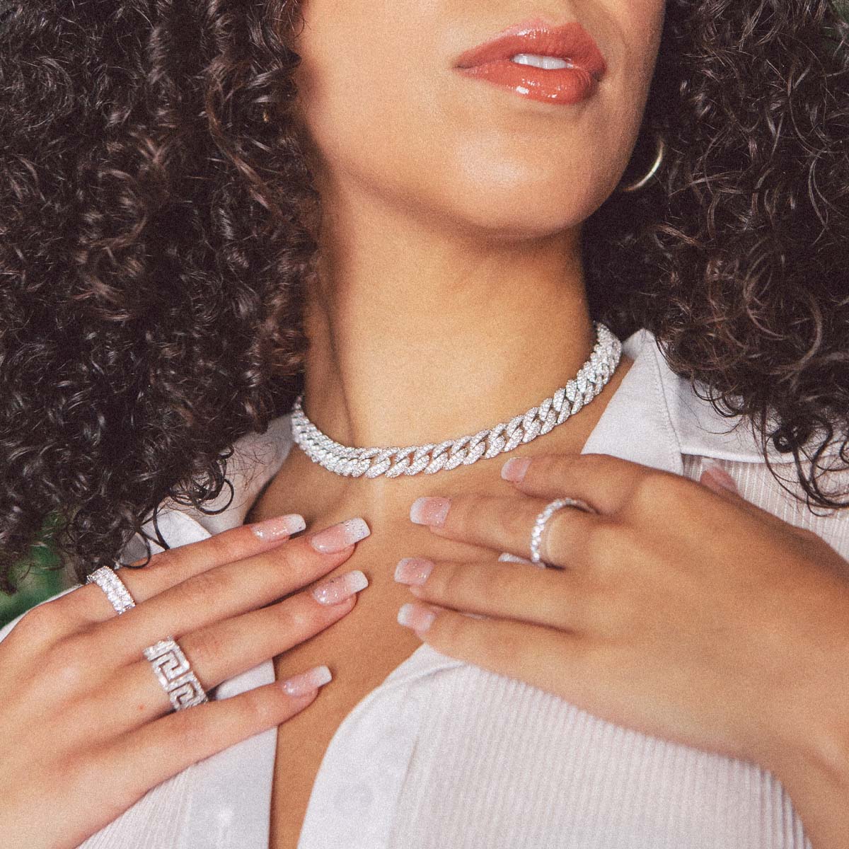 Collana choker Miami Cuban Link Iced 10mm