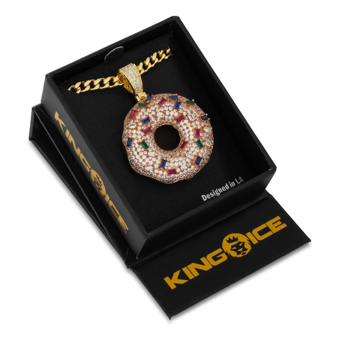 Roze donut-ketting