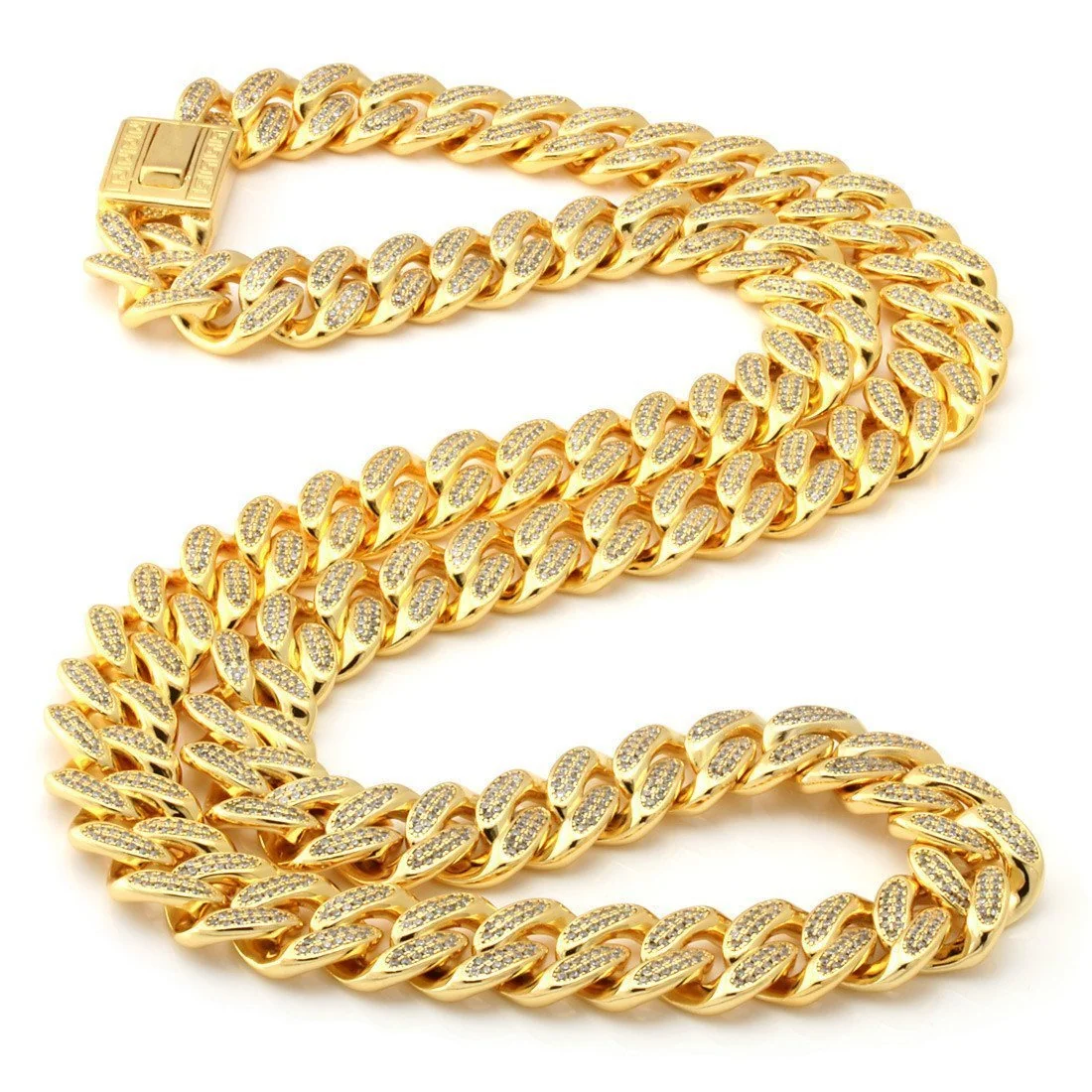 15mm Classic Iced Miami Cuban Link Chain