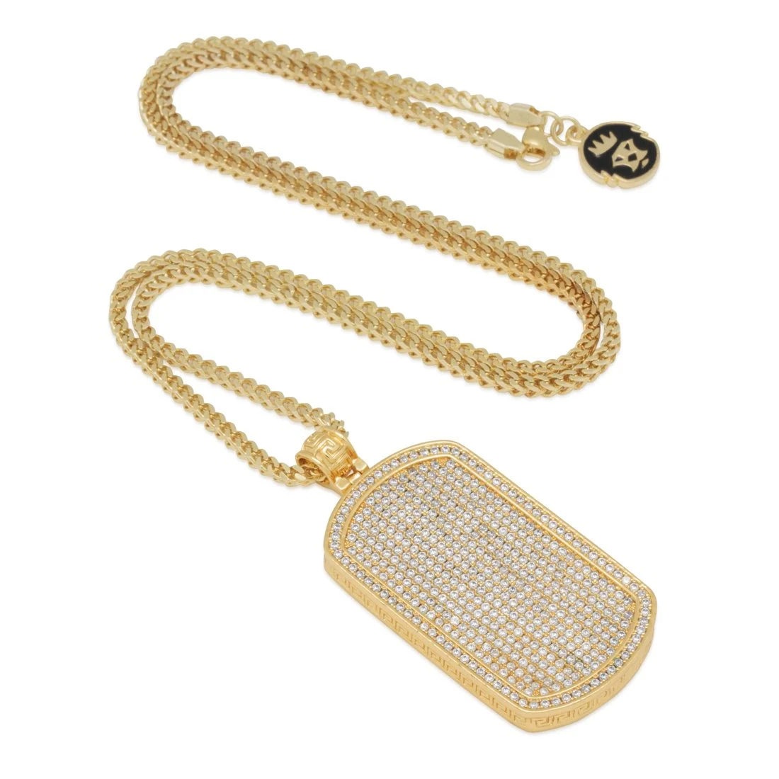 Iced Dog Tag Halskette