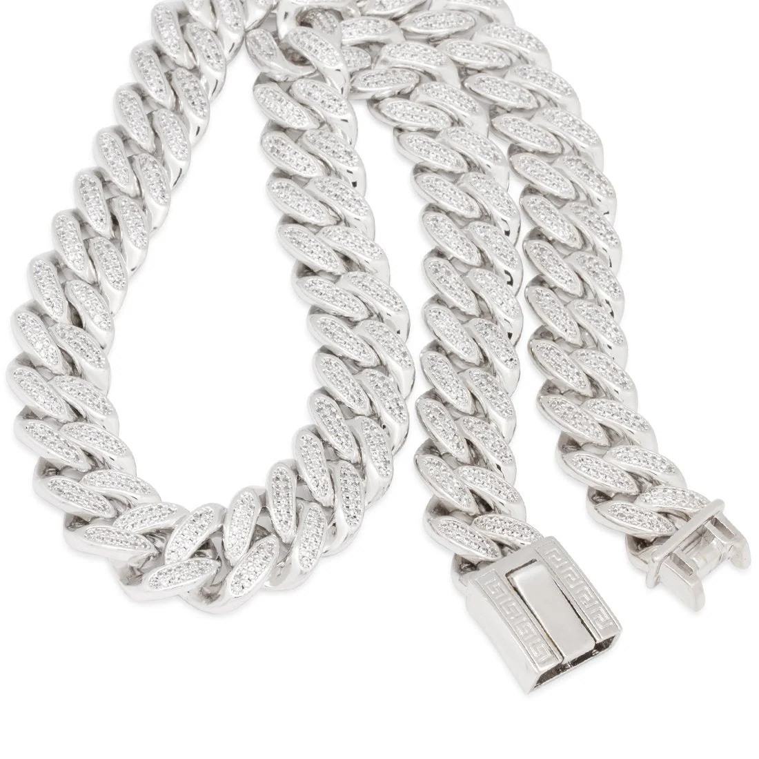 15mm Classic Iced Miami Cuban Link Chain