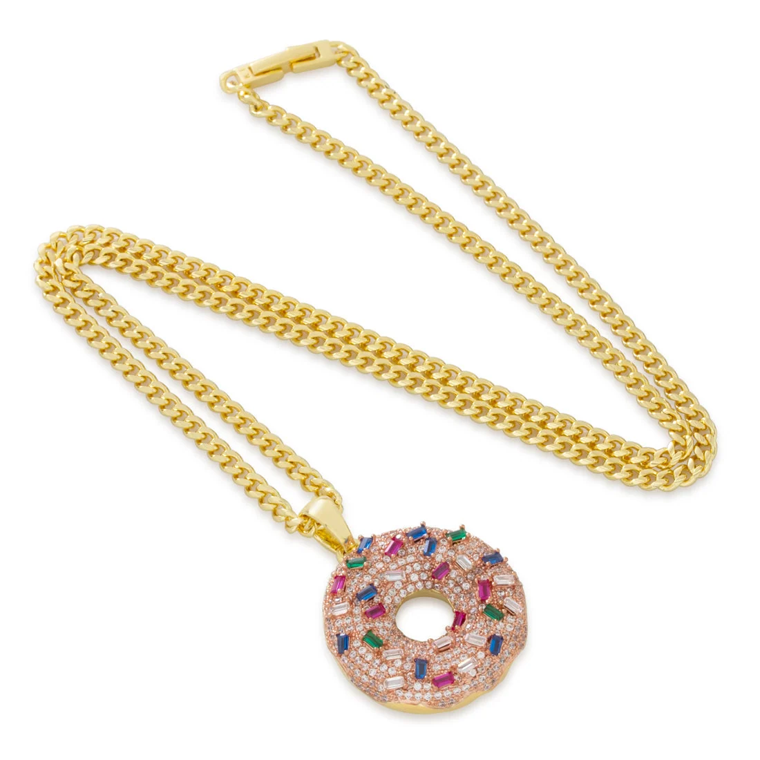 Roze donut-ketting