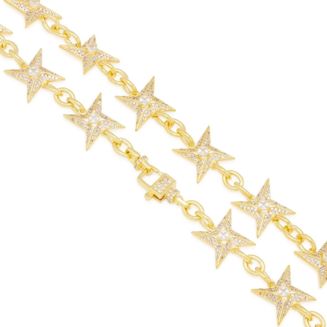 15mm Iced Shuriken Rolo Chain