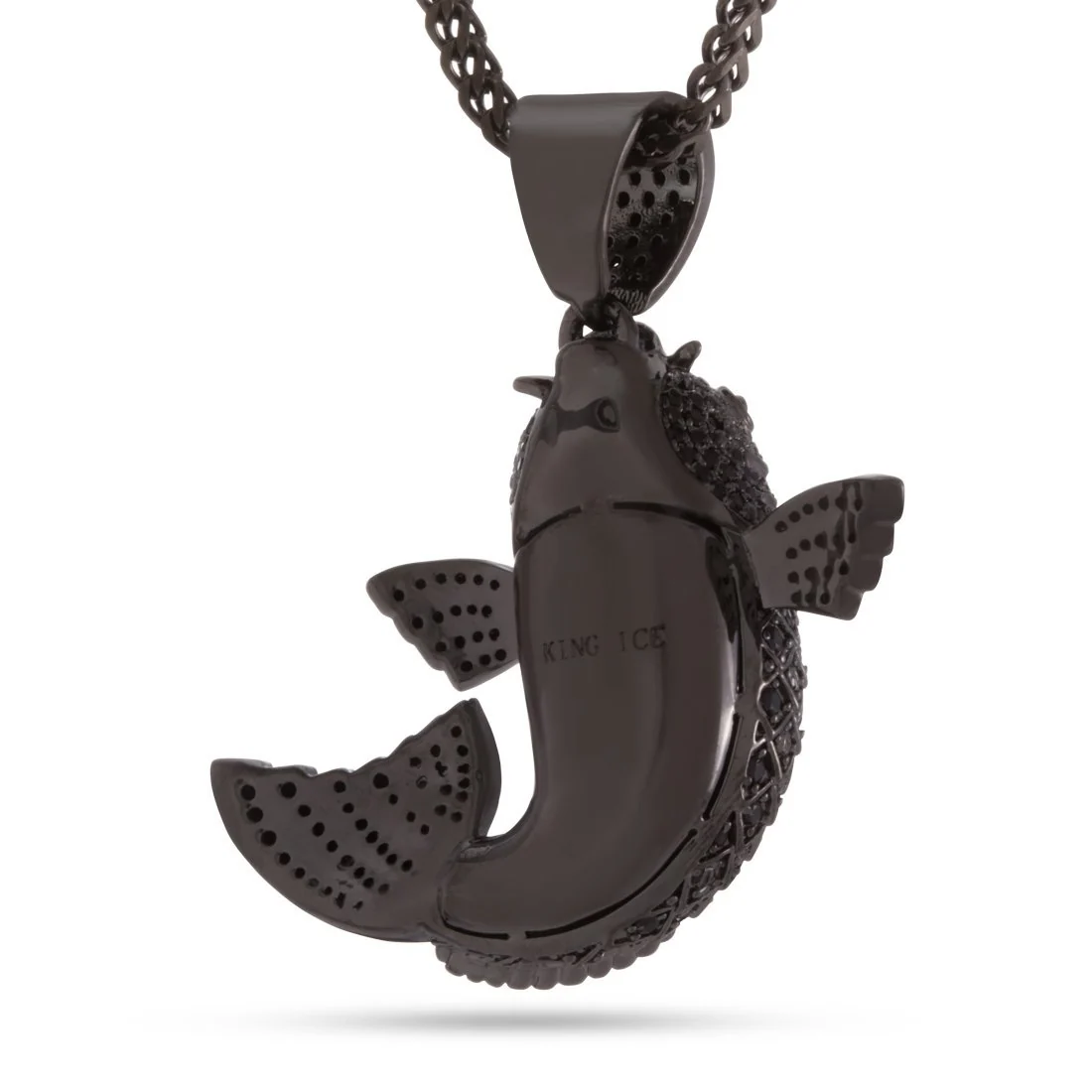 Black Gold Utsurimono Koi Fish Necklace