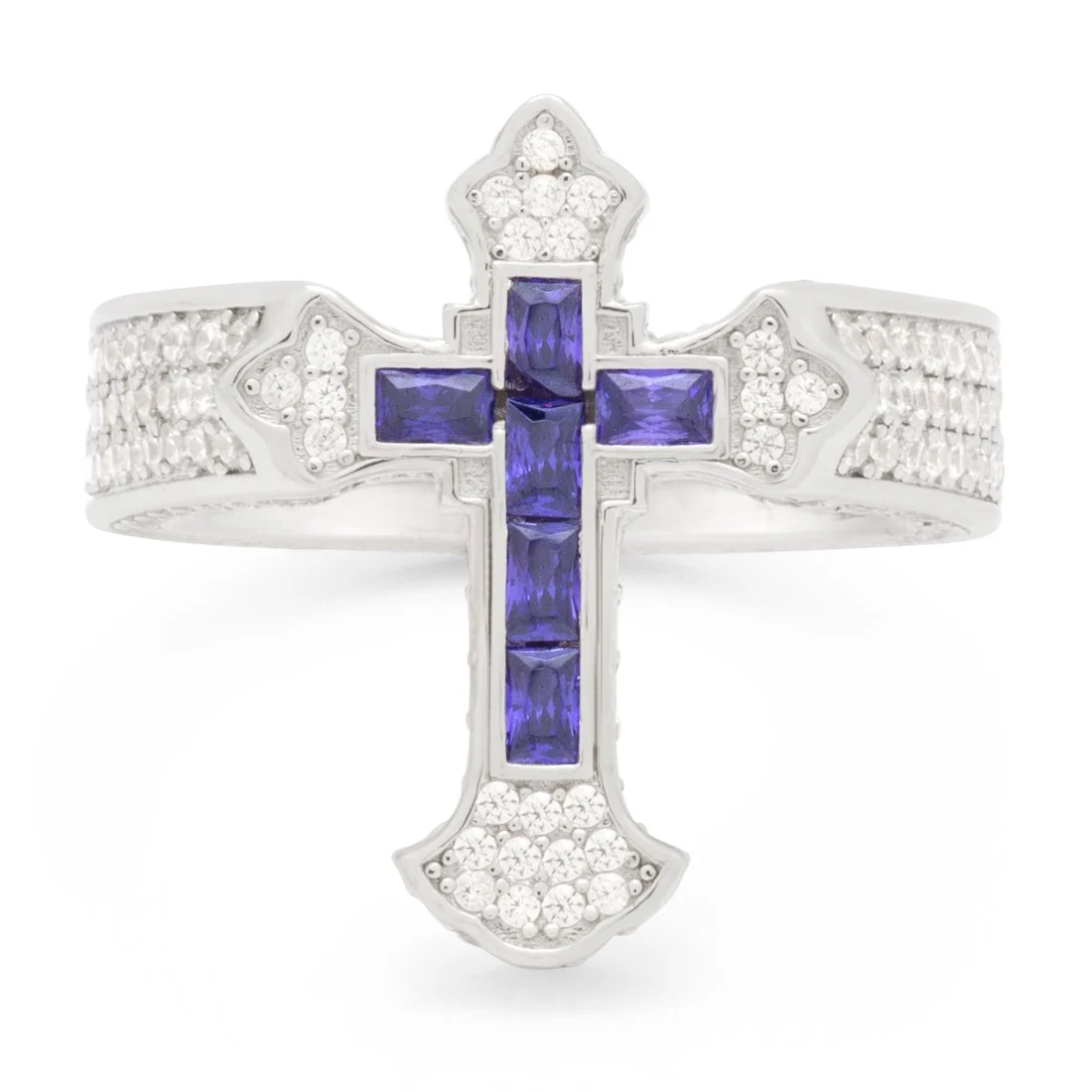 Bague croix fleur de lys