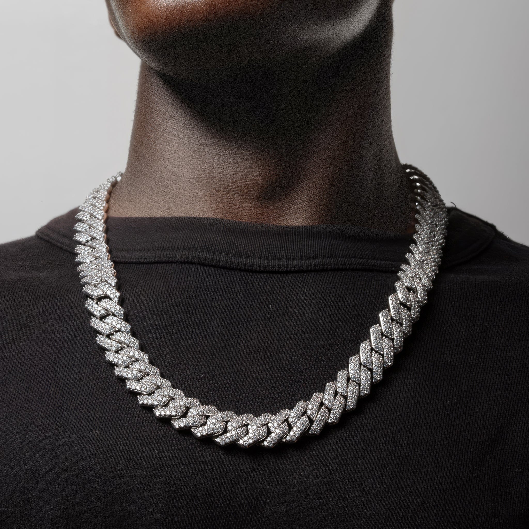15mm Iced Diamond Cut Miami Cuban Link Chain