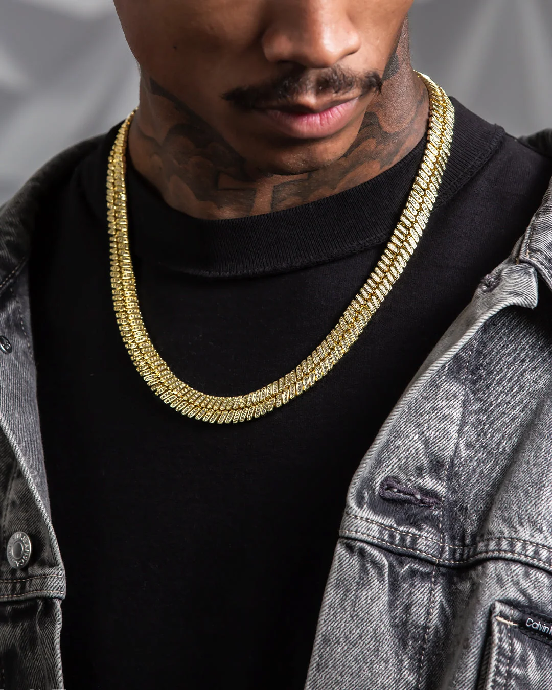 12mm Iced Herringbone-ketting