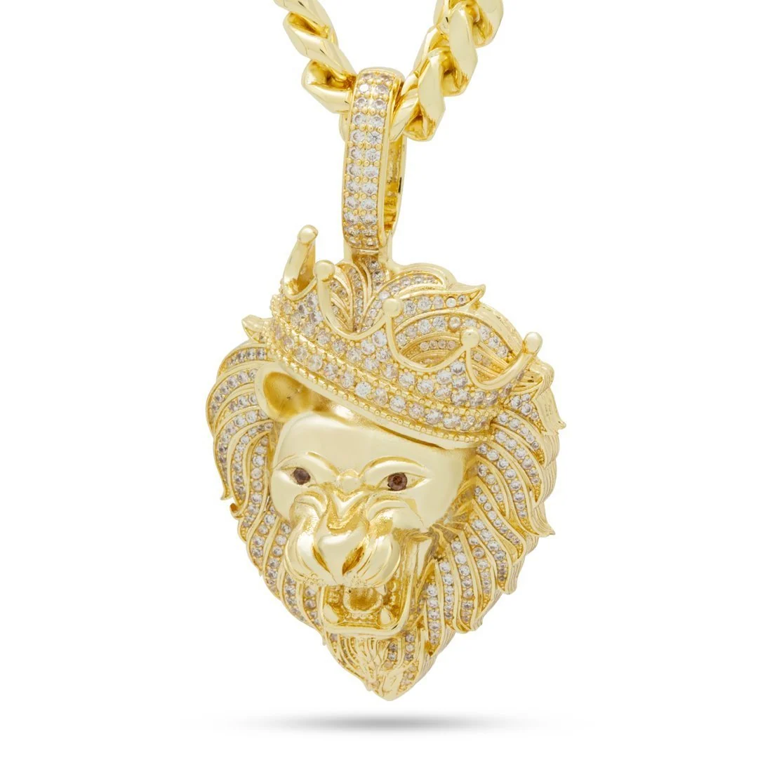 Iced Klasik Kükreyen Aslan Kolye