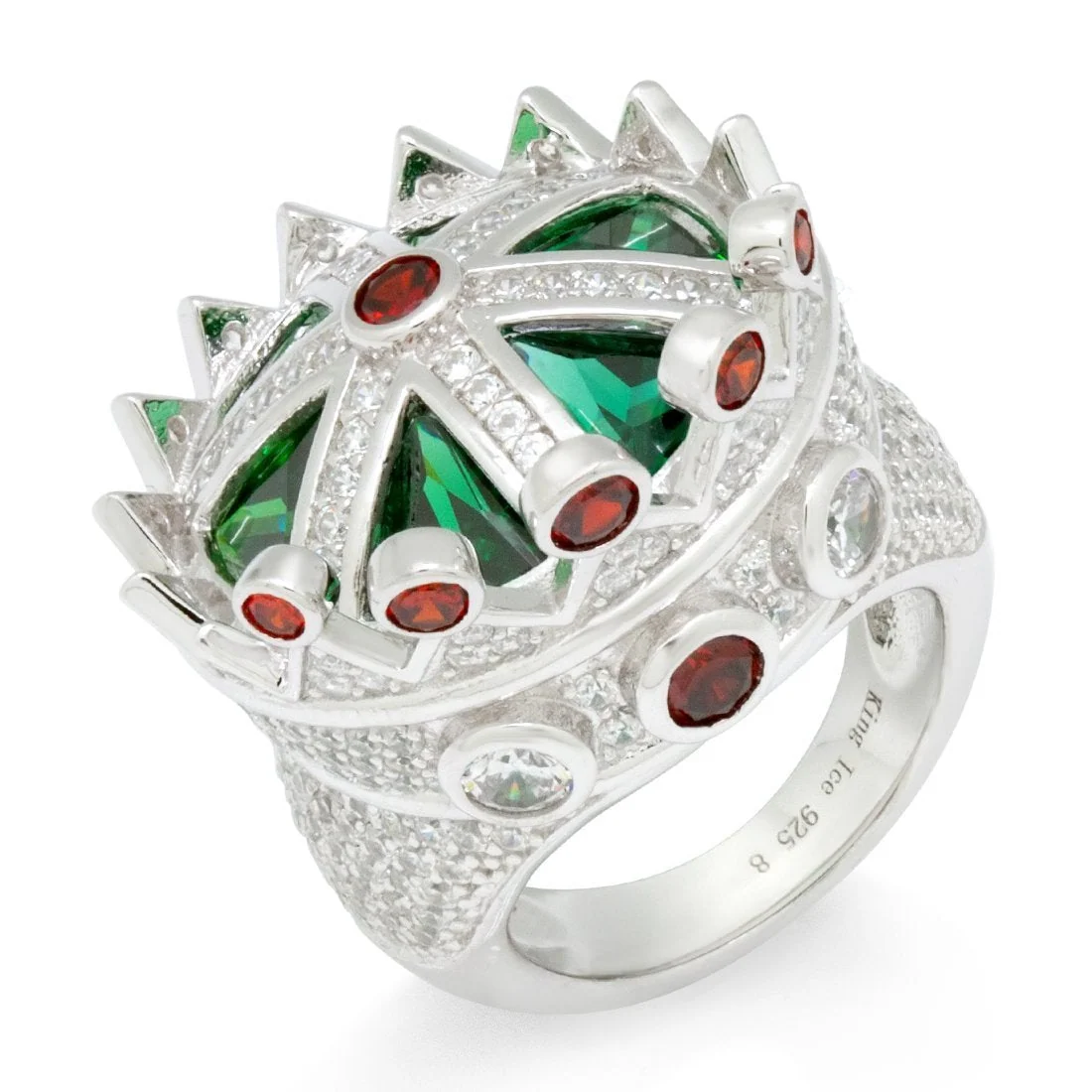 Bague couronne glacée