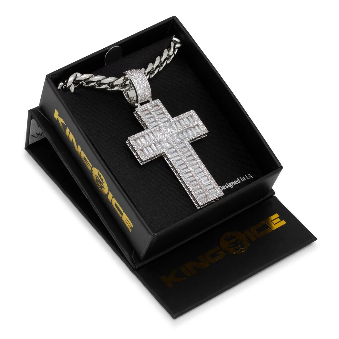 Naszyjnik Baguette Cut Cross