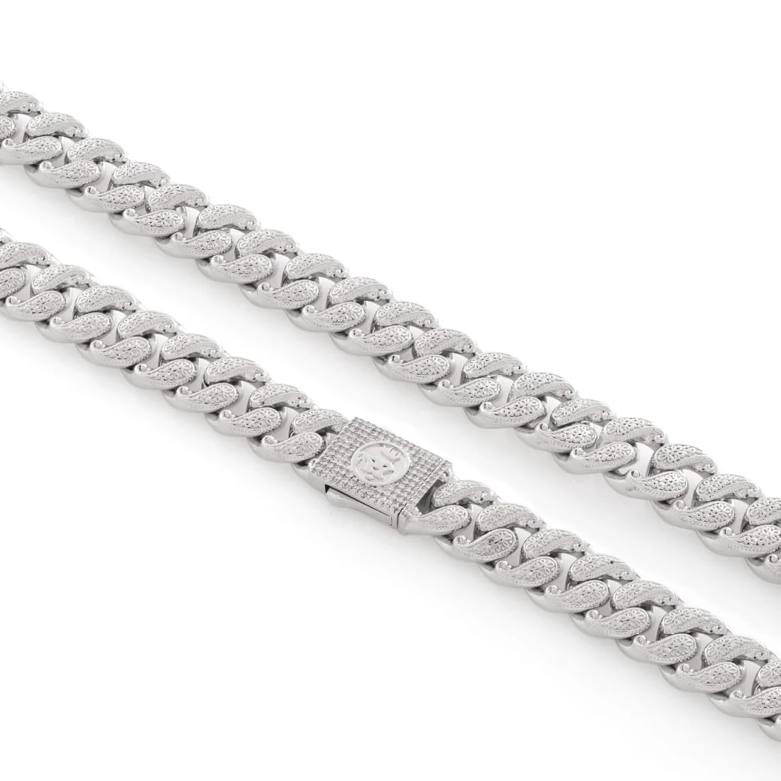 12mm Filigree Miami Cuban Link Zincir