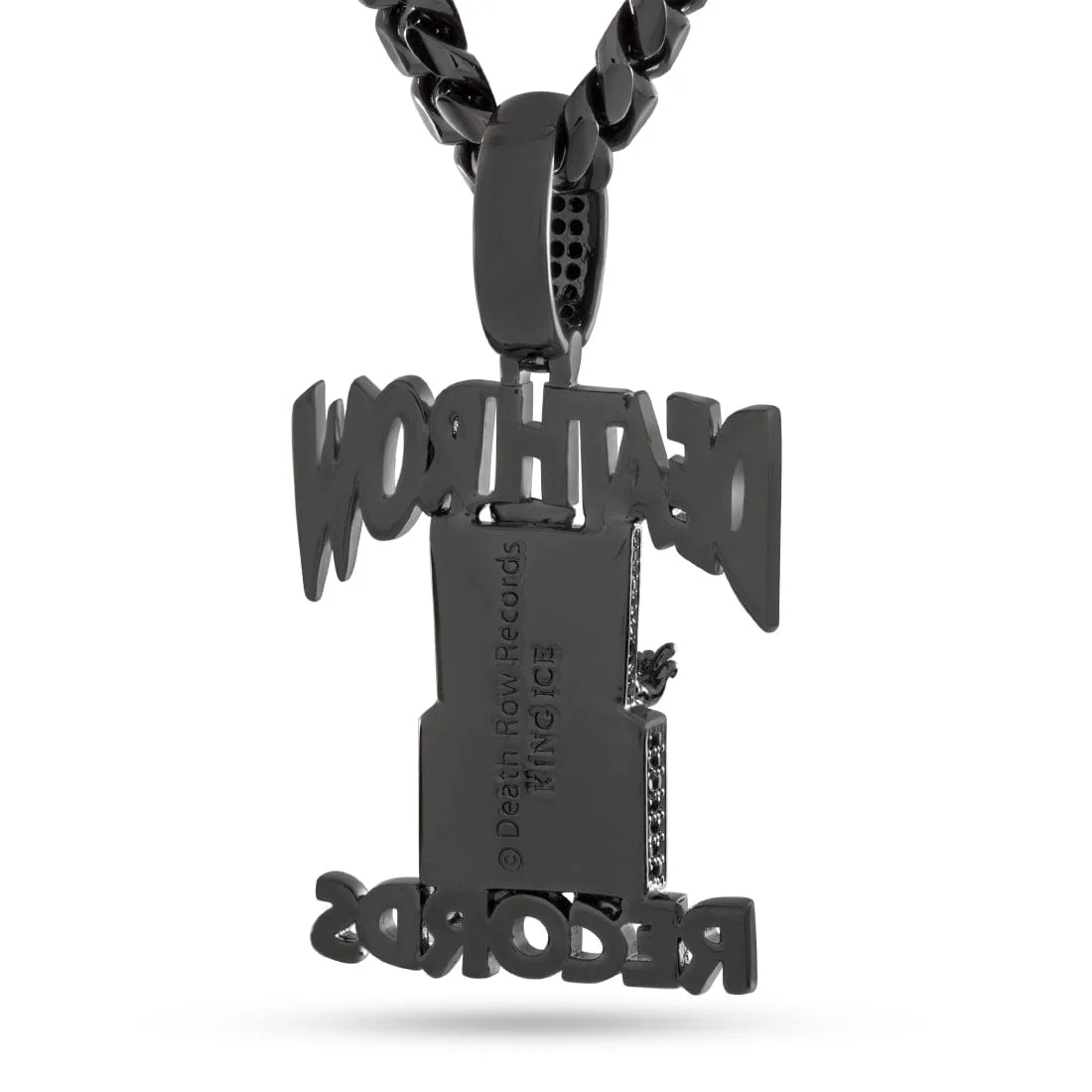 Death Row Records x King Ice - Solid Gold Iced Logo Necklace
