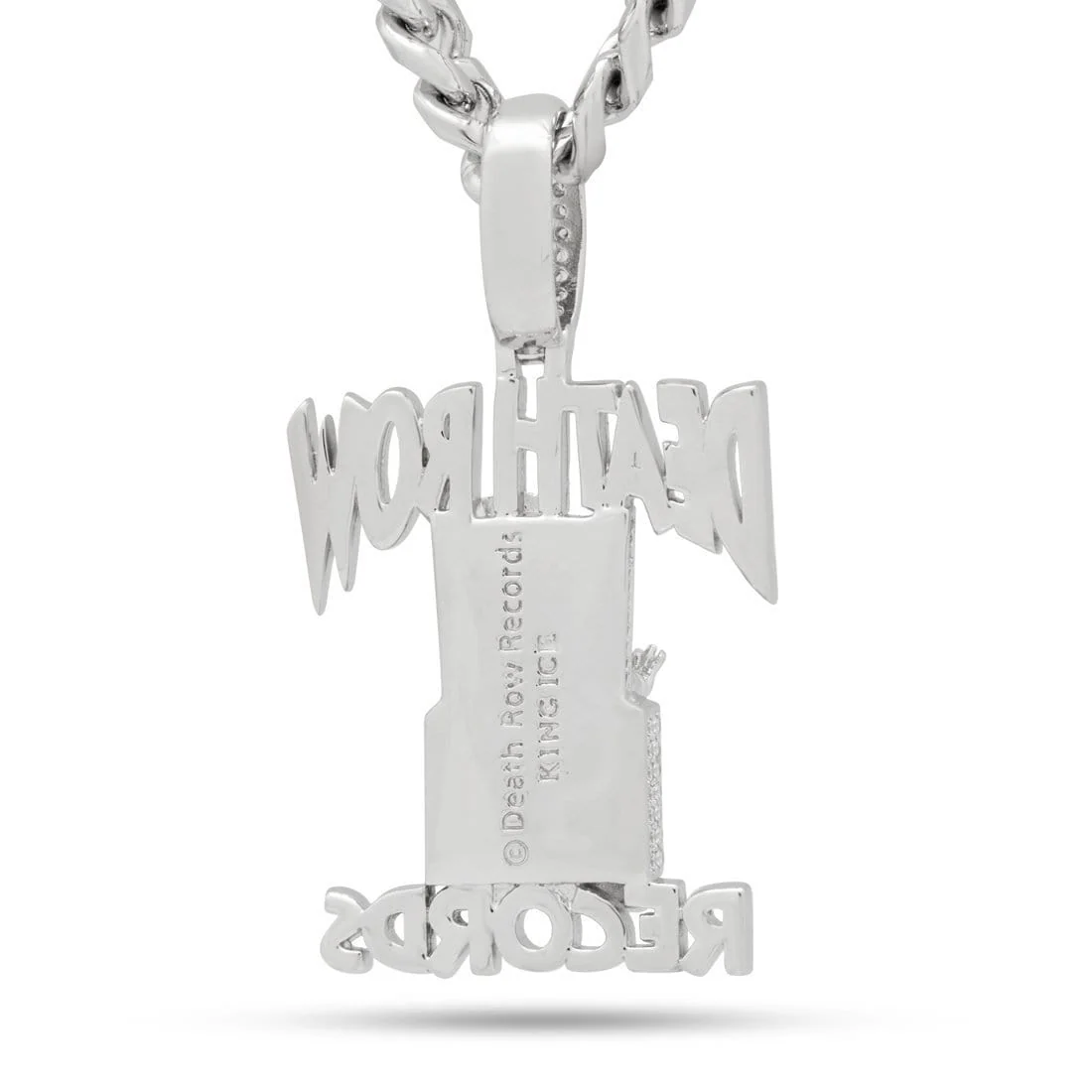 Death Row Records x King Ice - Solid Gold Iced Logo Necklace