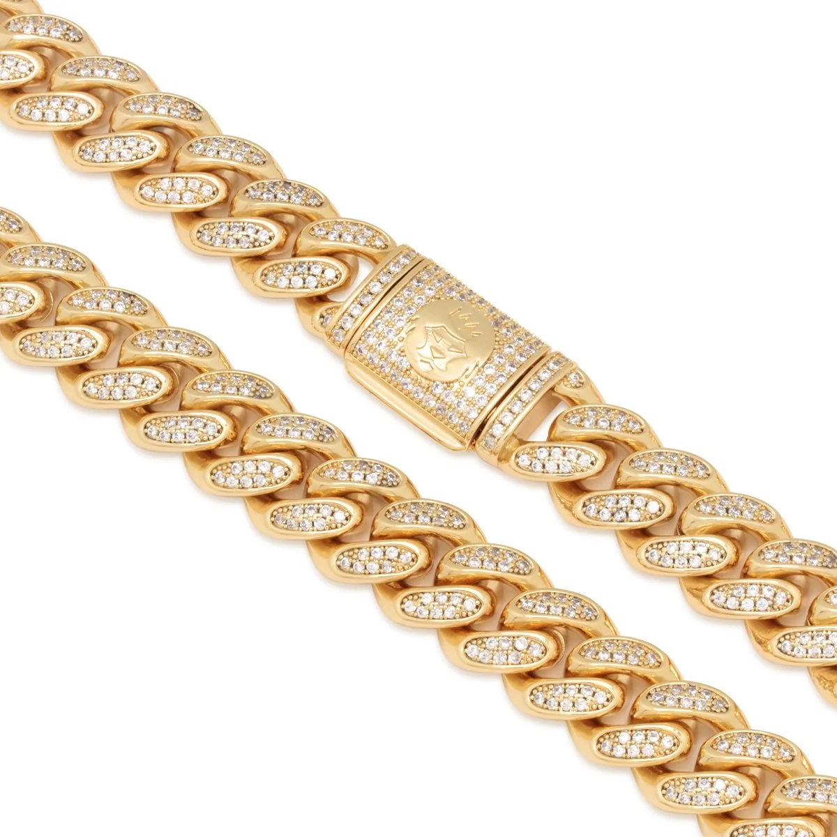 15mm Iced Miami Cuban Link Zincir
