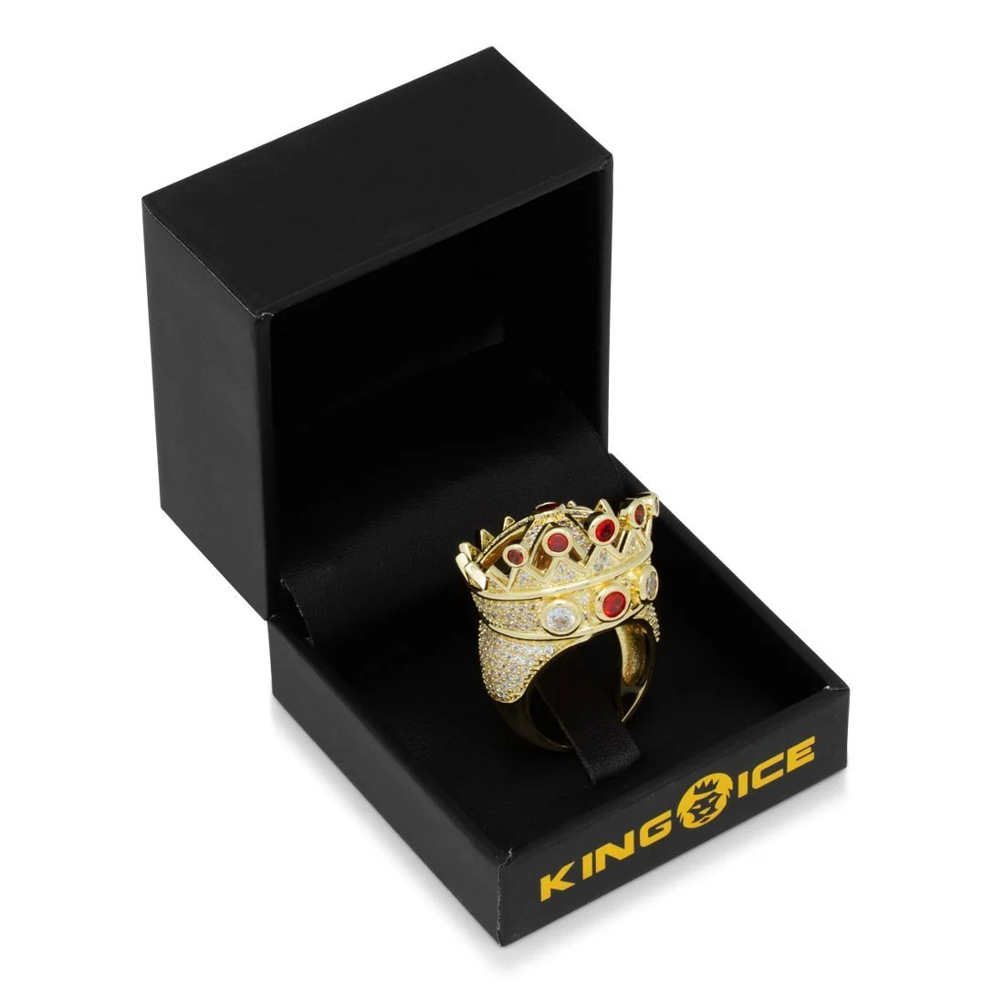 Bague couronne glacée