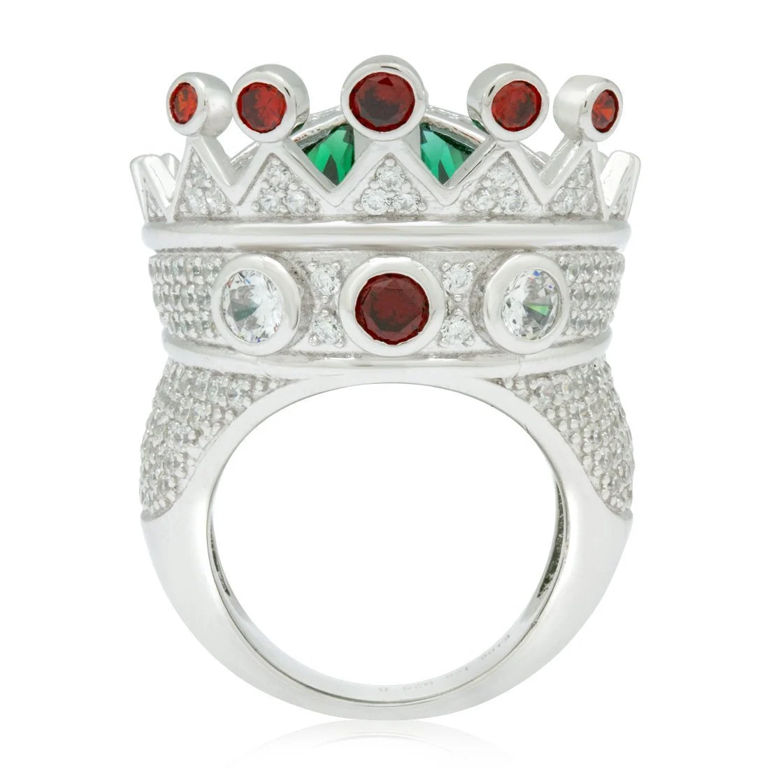 Bague couronne glacée