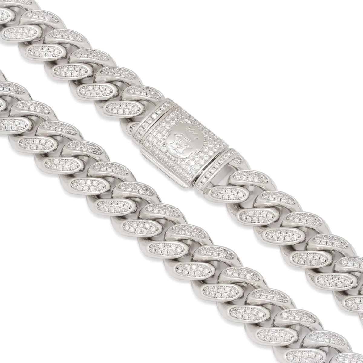 15mm Iced Miami Cuban Link Zincir