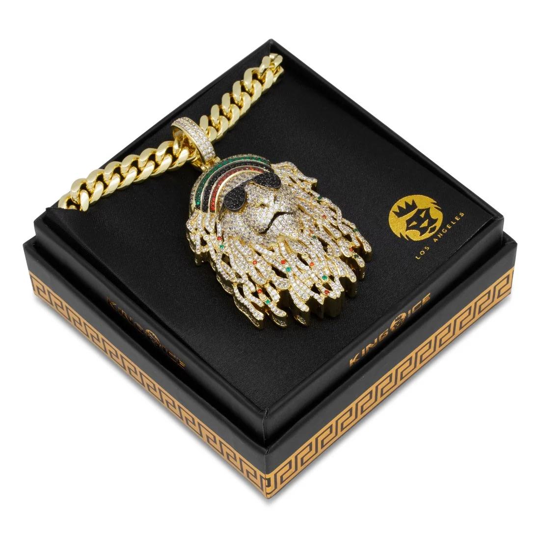 Naszyjnik Icy Rasta Lion