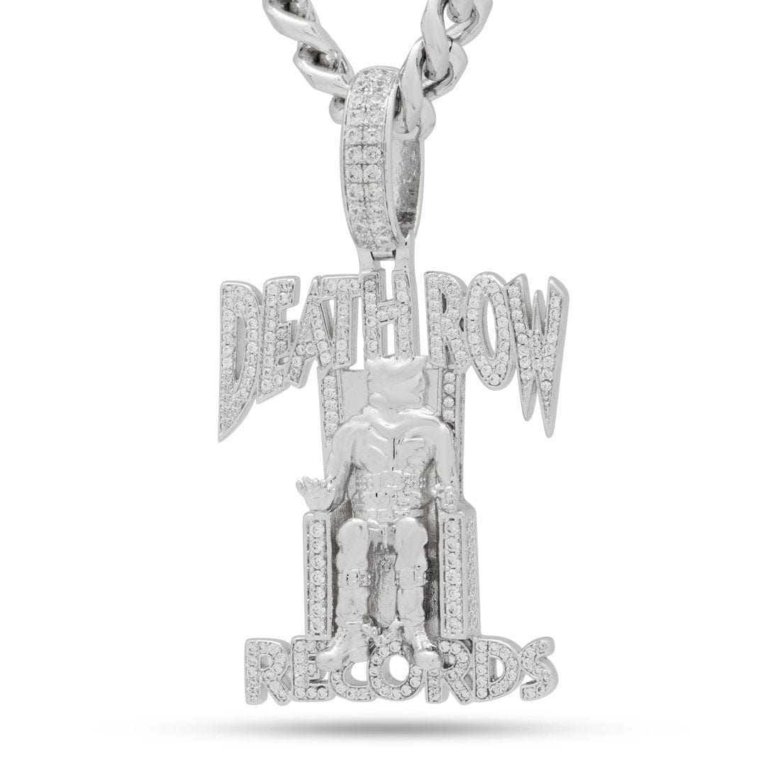 Death Row Records x King Ice - Solid Gold Iced Logo Necklace