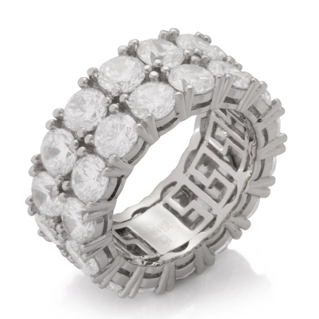 Dobbelt-rækket Brilliant-Cut-ring