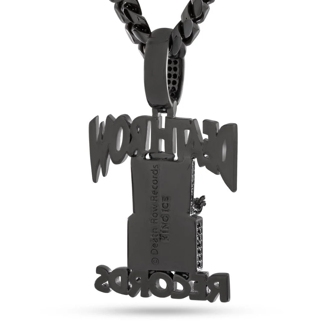 Death Row Records x King Ice - Solid Gold Iced Logo Necklace