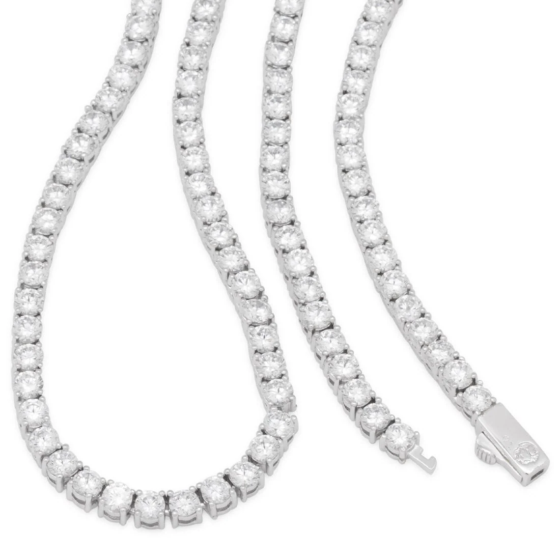 Parure chaîne tennis 4 mm avec choker