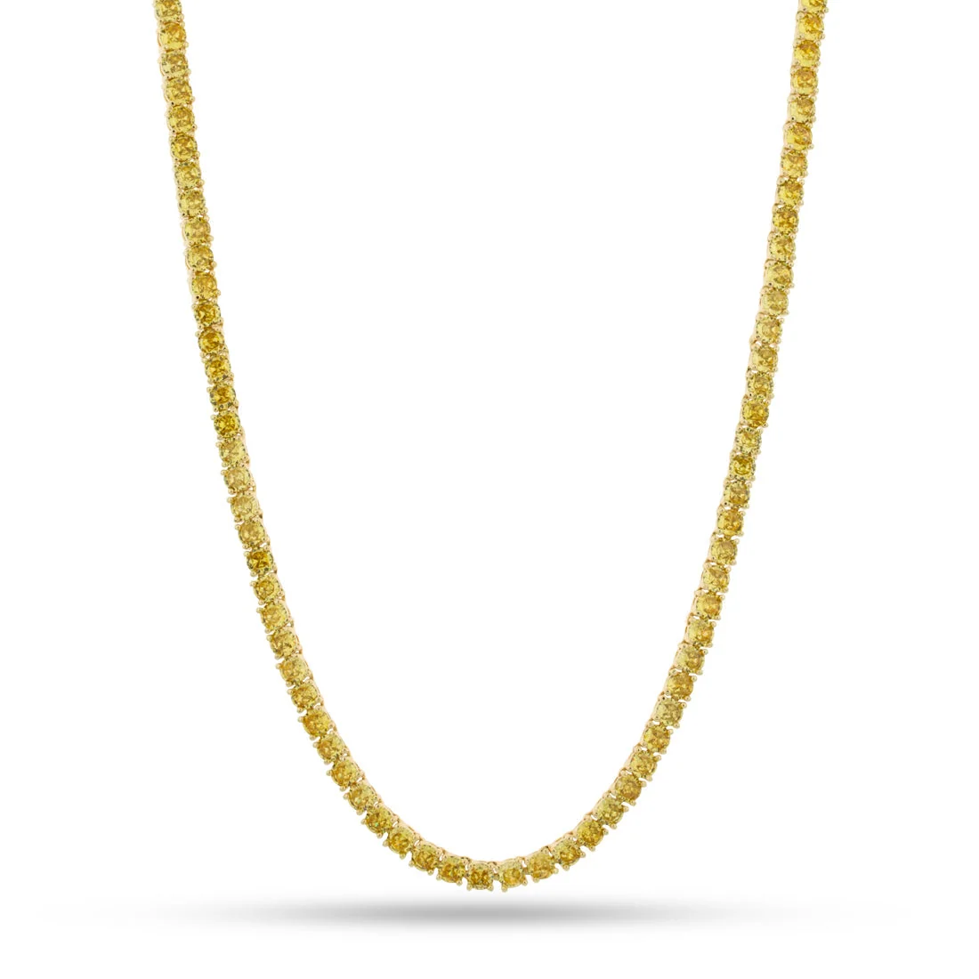 Collana Tennis con Catena in Citrino 4mm