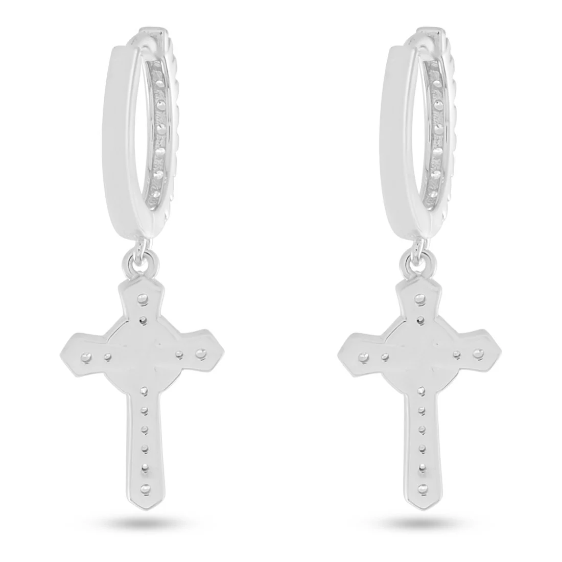 アイスド ラップド クロス ピアス
