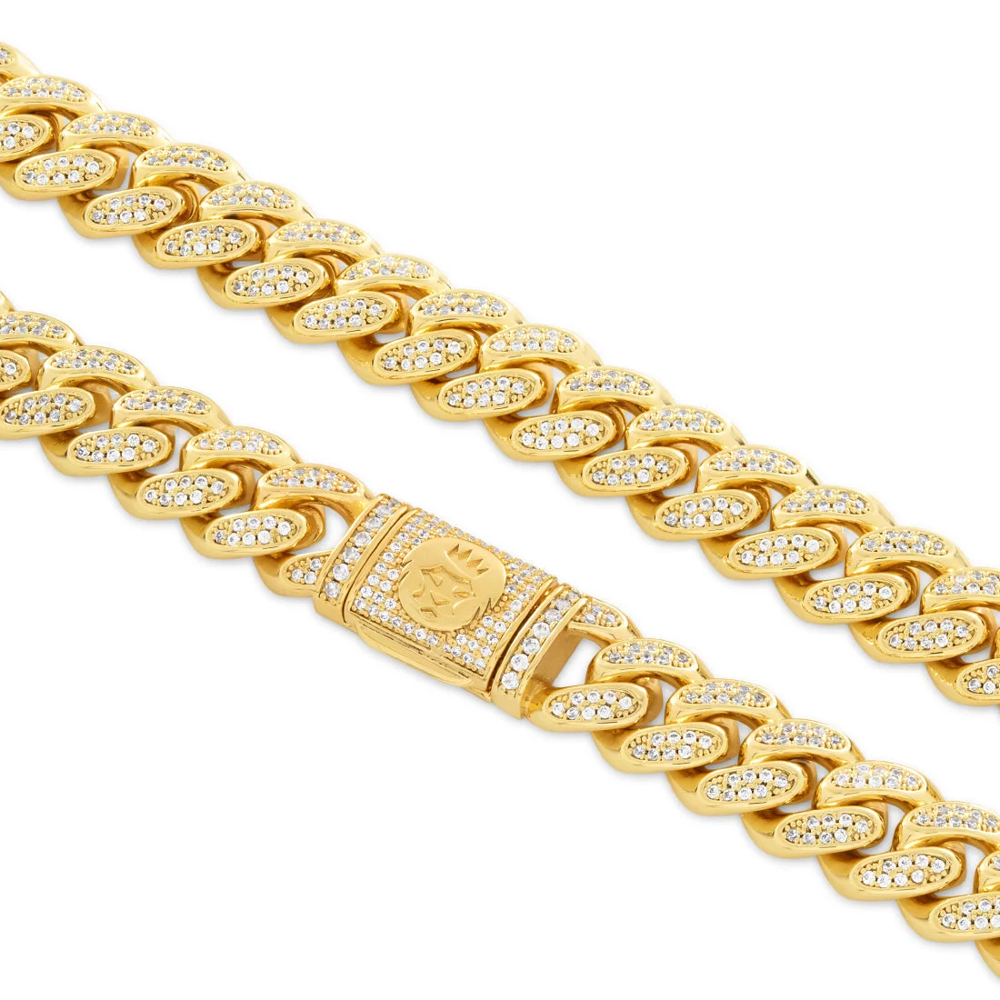 12mm Iced Miami Cuban Link-kæde