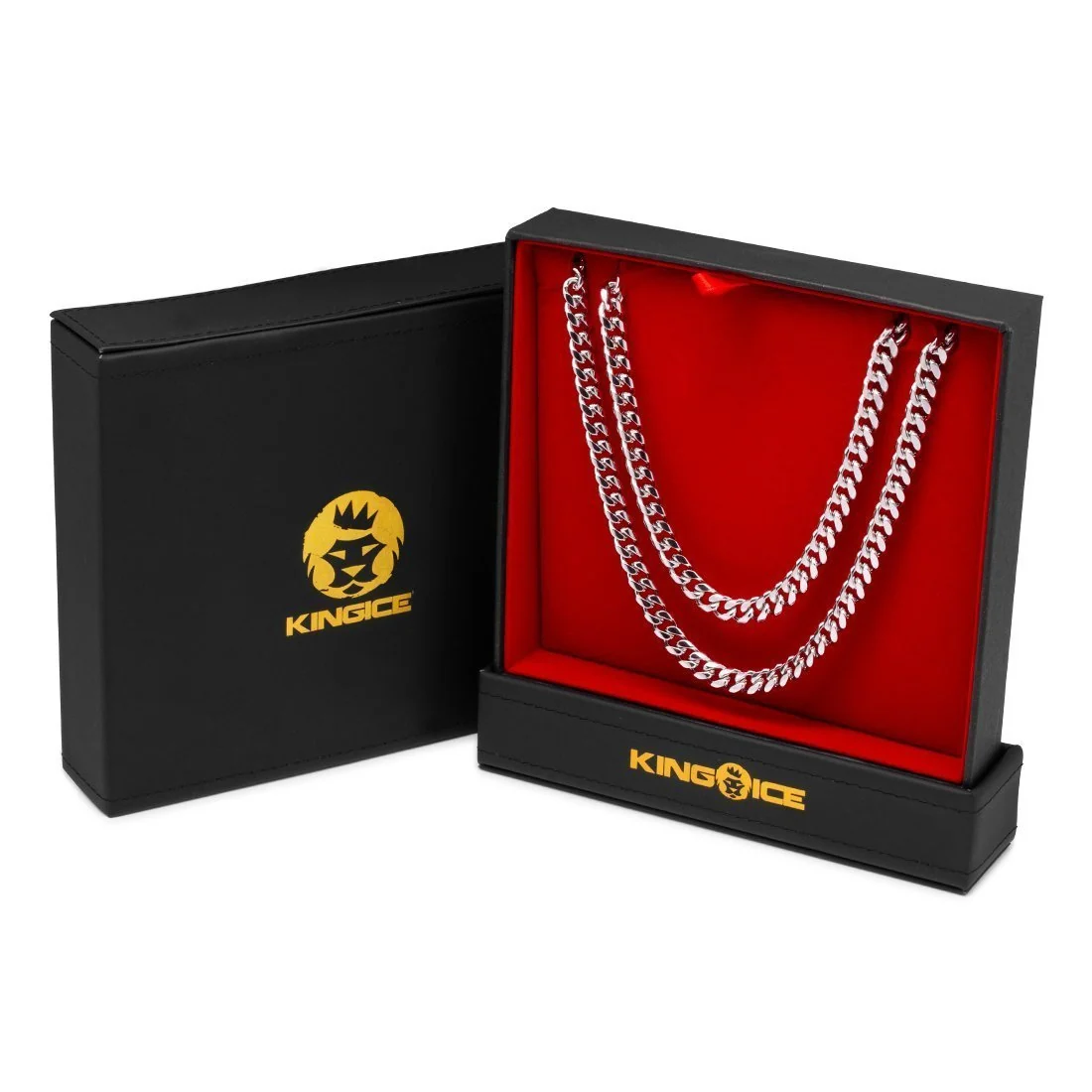 8mm Miami Cuban Link Chain Choker Set