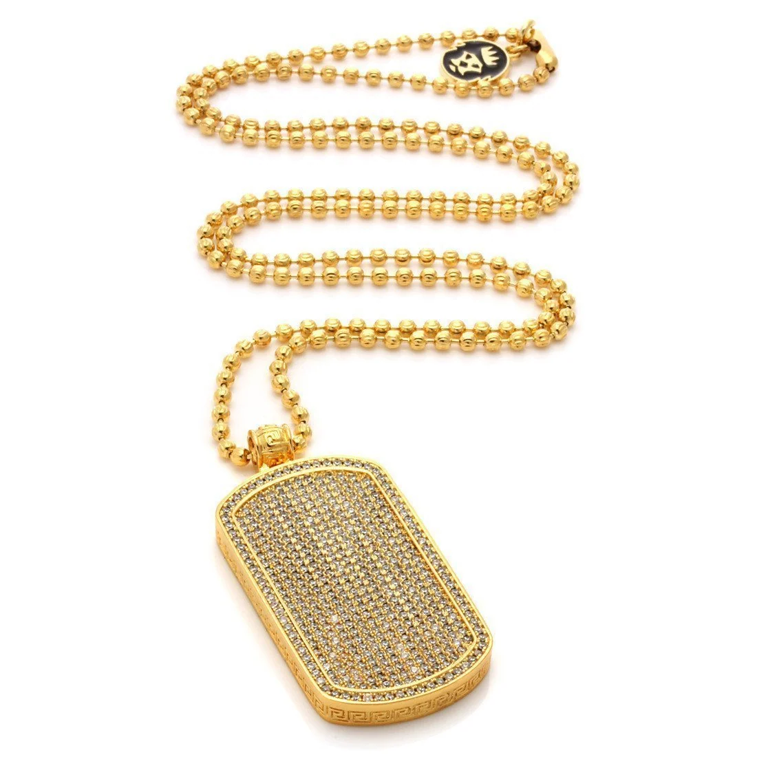 Iced Dog Tag Halskette