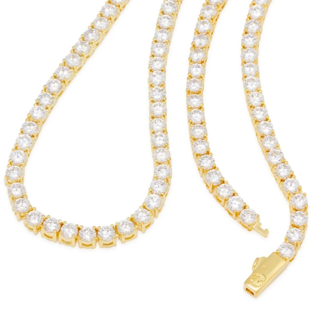 Parure chaîne tennis 4 mm avec choker