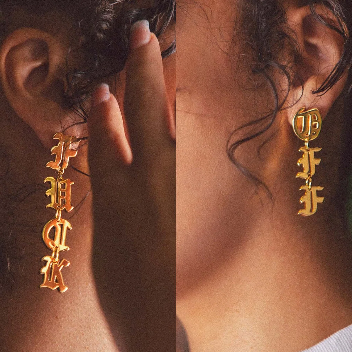 Fuck Off Hanging Earrings