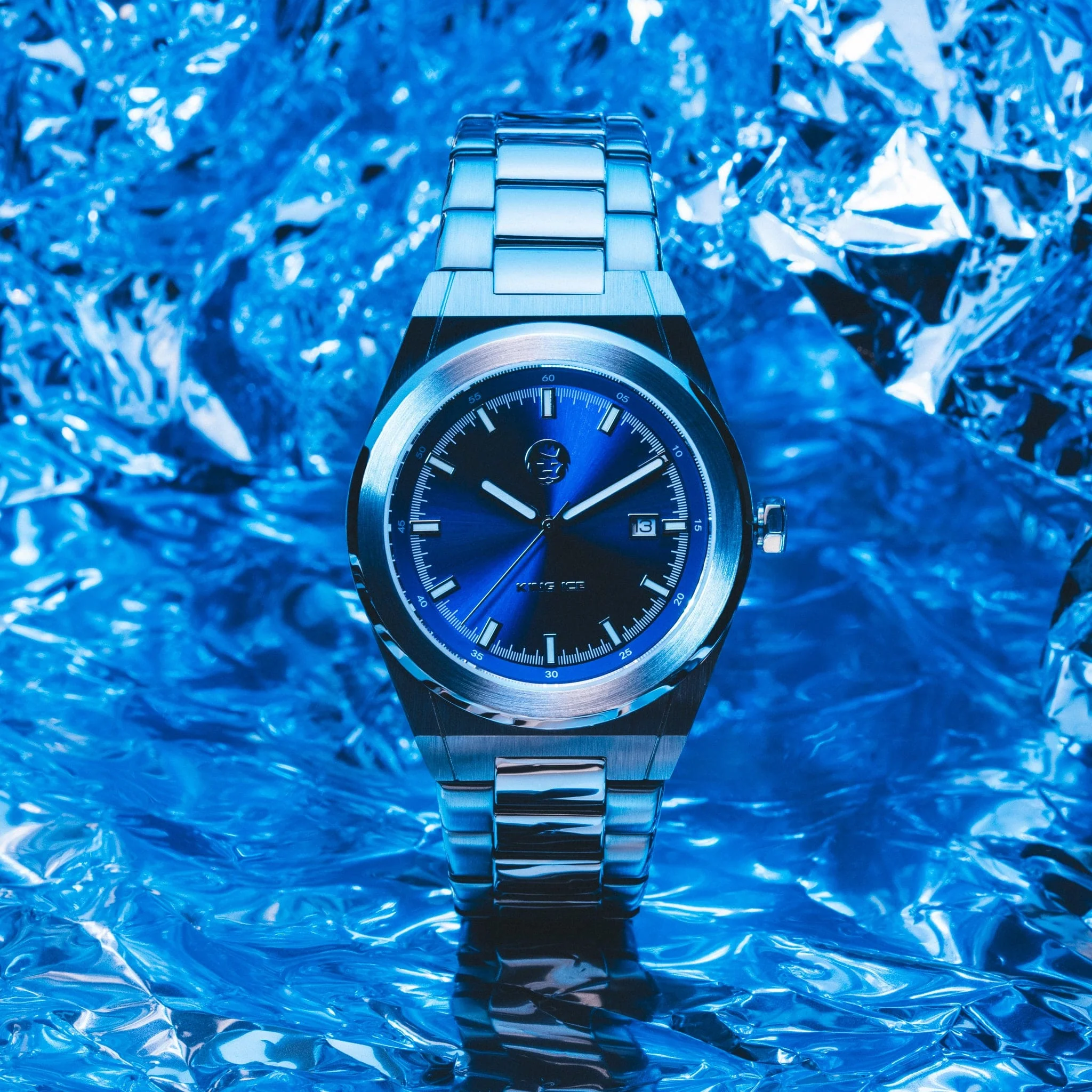 白K金 Arctic I 腕錶，藍色錶面