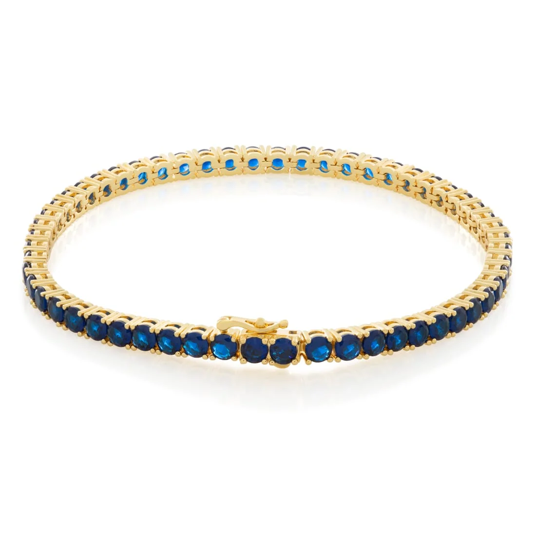 Bracciale tennis 4mm zaffiro