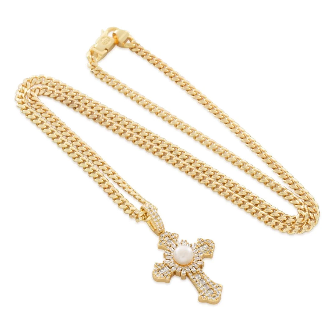 Colar Cruz Pearl of Wisdom