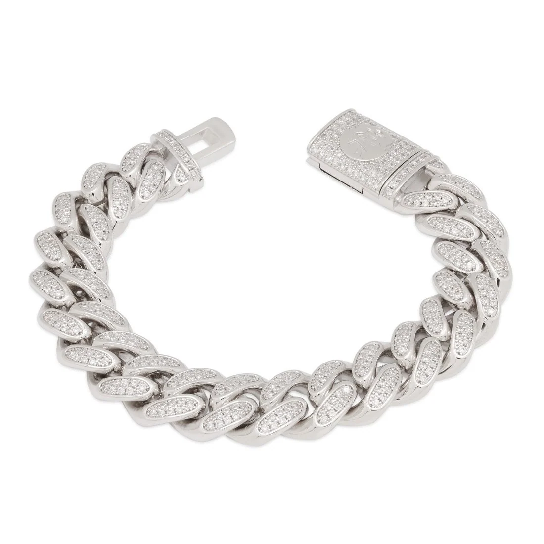 15mm Iced Miami Cuban Link Bracelet