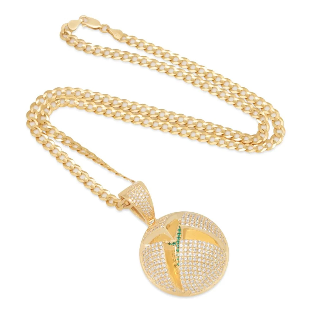 Xbox x King Ice - Solid Gold Sphere Logo Necklace
