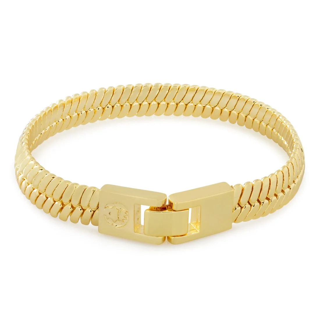 Solid Gold 10mm Thick Herringbone Bracelet